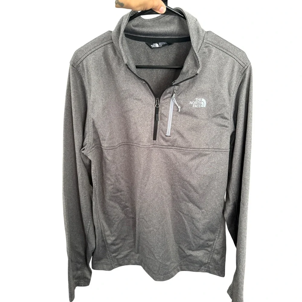The‎ North Face Men's Grey Fleece 1/4 Zip Pullover Sweatshirt M/M